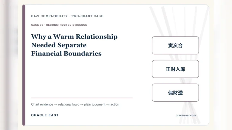 Why a Warm Relationship Needed Separate Financial Boundaries — reconstructed chart evidence and practical decision path