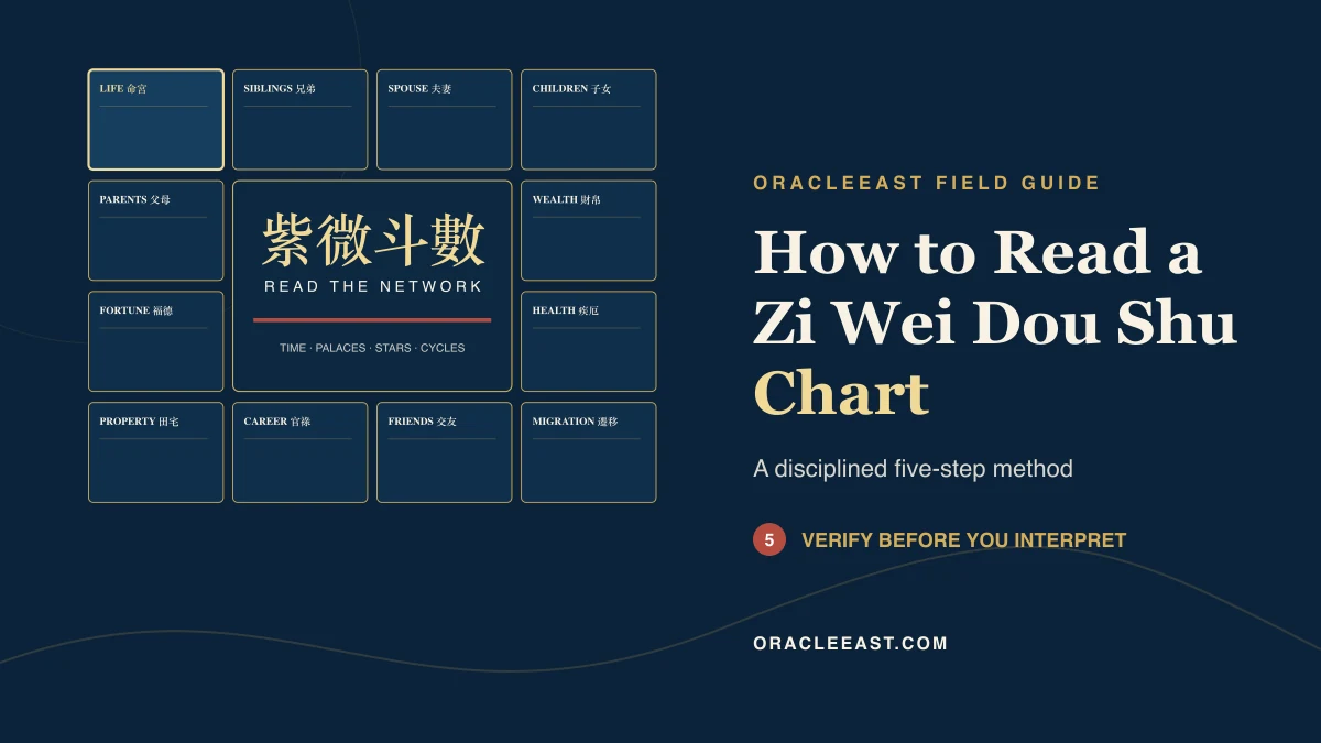 How to read a Zi Wei Dou Shu chart using the twelve palaces and five-step method