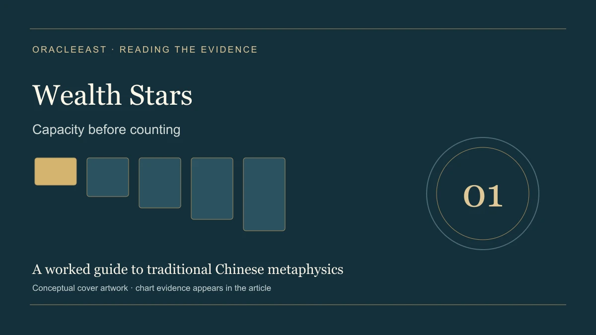 Wealth Stars — Capacity before counting. Conceptual cover, not a personal chart.